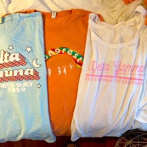 Delta Gamma assorted vintage tee and tanks.